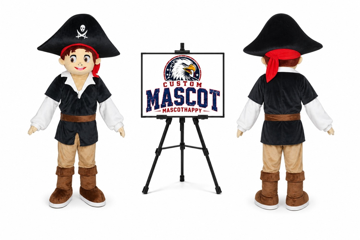 Little Pirate Boy Mascot Costume for Parties Little Pirate Boy Mascot Costume for Parties