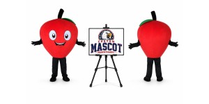 Little Apple Mascot Costume for Food Events Little Apple Mascot Costume for Food Events