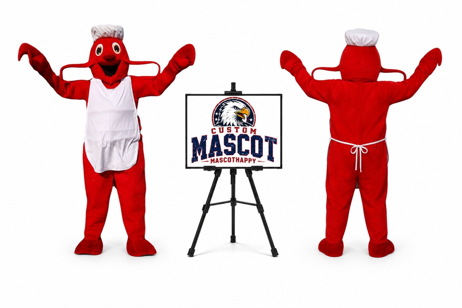 Lobster Chef Mascot Costume for Food Events Lobster Chef Mascot Costume for Food Events