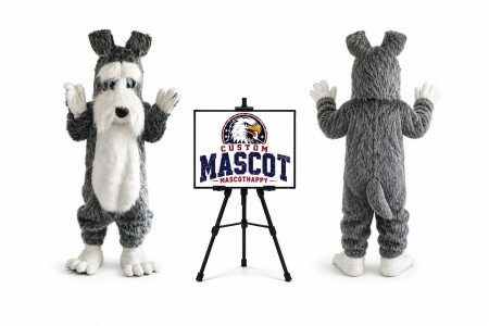 Long Fur Dog Mascot Costume