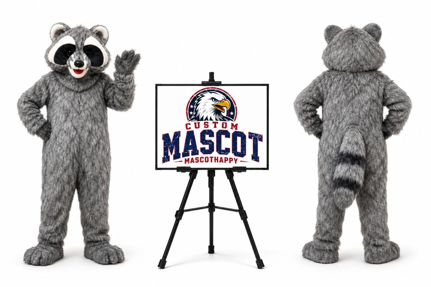 Long Fur Raccoon Mascot Costume Long Fur Raccoon Mascot Costume