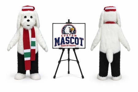 Long Fur Dog Mascot Costume