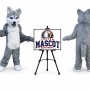 Long Wolf Mascot Costume