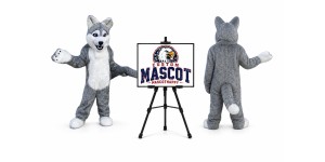 Long Wolf Mascot Costume Long Wolf Mascot Costume