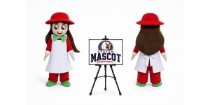 Long Hair Girl Mascot Costume Long Hair Girl Mascot Costume