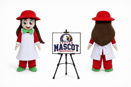 Long Hair Girl Mascot Costume