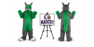 Long Hair Wolf Mascot Costume Long Hair Wolf Mascot Costume