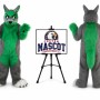 Long Hair Wolf Mascot Costume