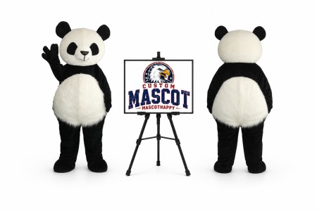 Long Hair Panda Mascot Costume