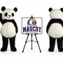 Long Hair Panda Mascot Costume