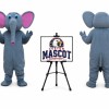 Long Nose Big Ear Elephant Mascot Costume