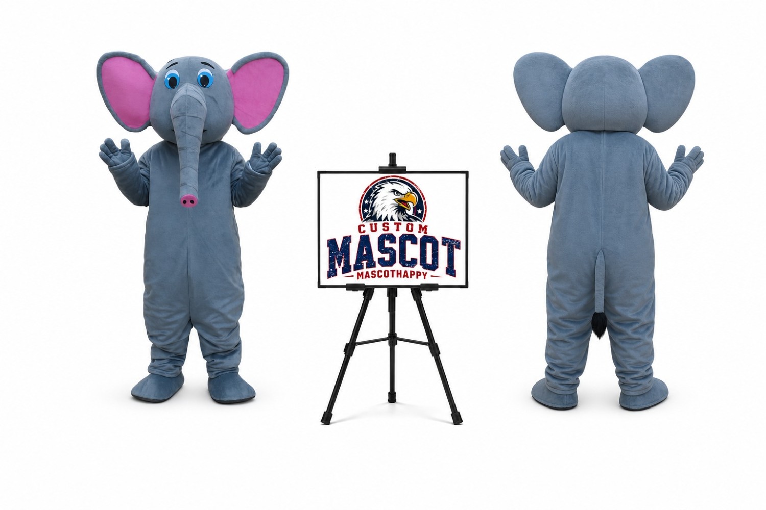 Long Nose Big Ear Elephant Mascot Costume Long Nose Big Ear Elephant Mascot Costume