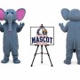 Long Nose Big Ear Elephant Mascot Costume
