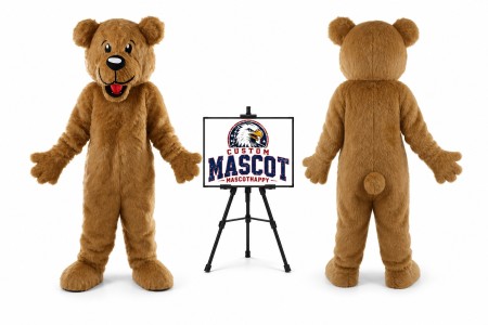 Long Plush Hair Bear Mascot Costume