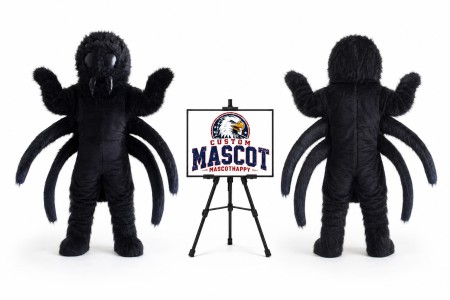 Long Plush Spider Halloween Mascot Costume for Halloween Events