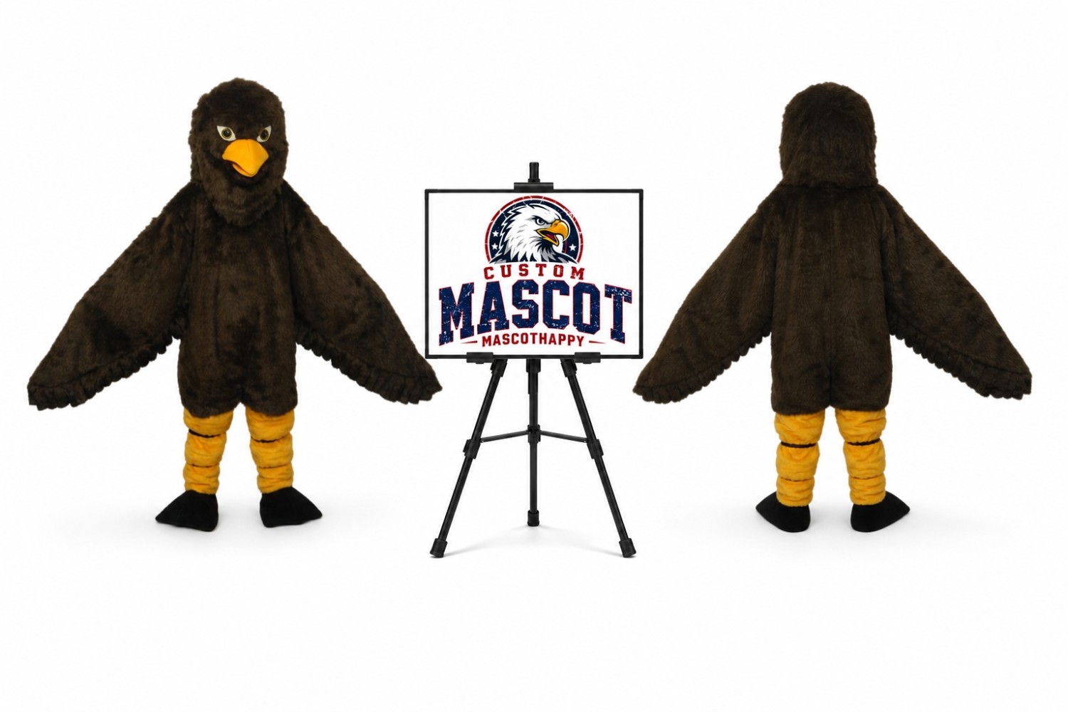 Long-Haired Eagle Adult Mascot Costume Mascot Costume