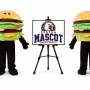 Walking Moving Hamburger Mascot Costume