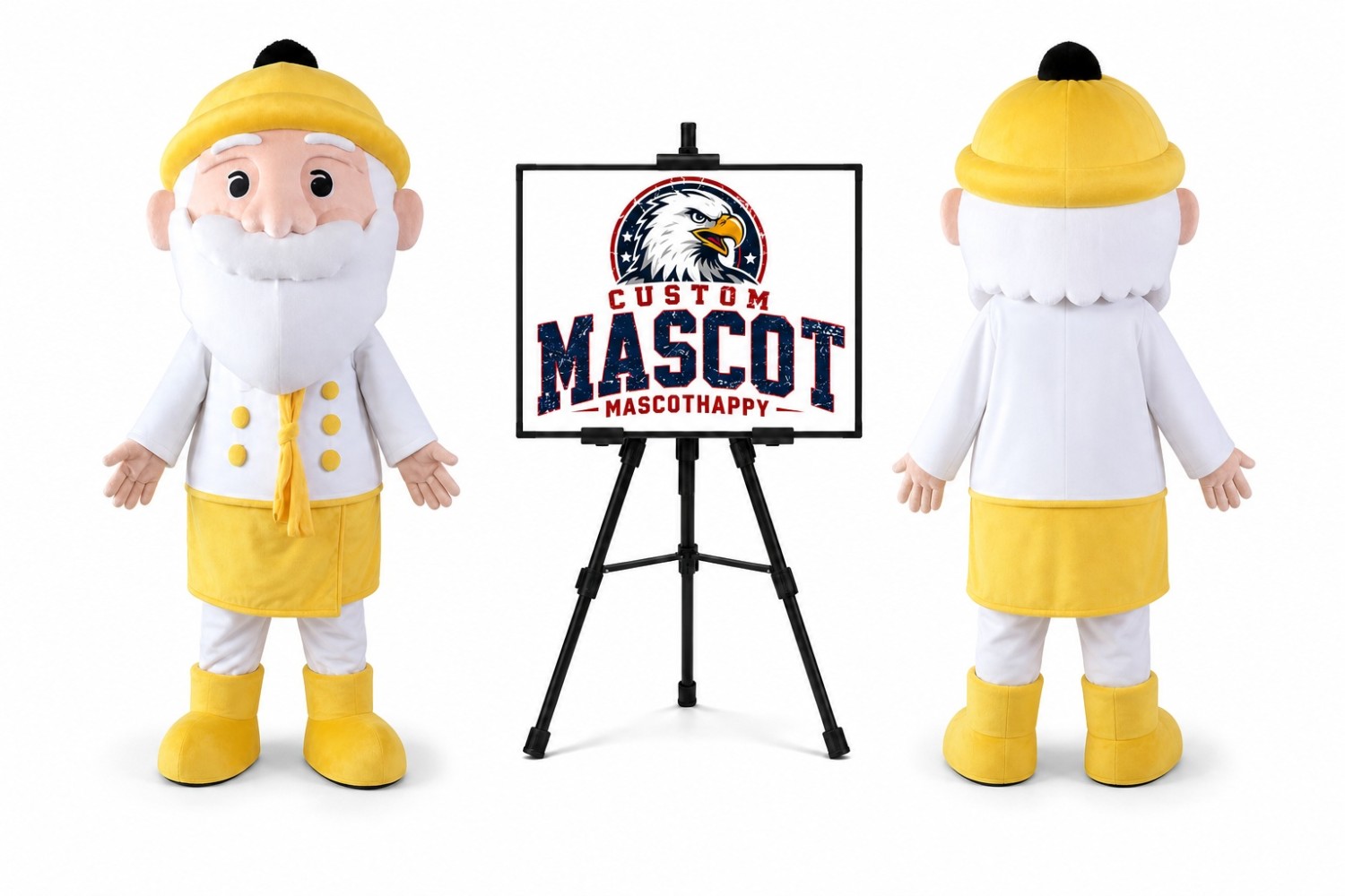 Beard Grandfather Mascot Costume Beard Grandfather Mascot Costume