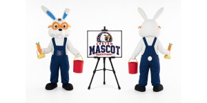 Bunny Rabbit Worker Mascot Costume for Easter Events Bunny Rabbit Worker Mascot Costume for Easter Events