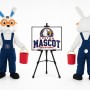 Bunny Rabbit Worker Mascot Costume for Easter Events