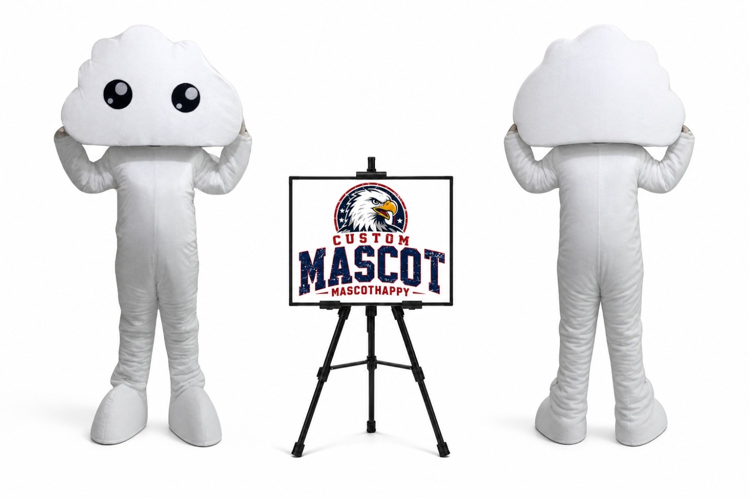 Cloud Mascot Costume Cloud Mascot Costume