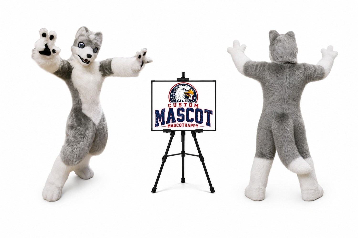 Wolf Mascot Costume Wolf Mascot Costume