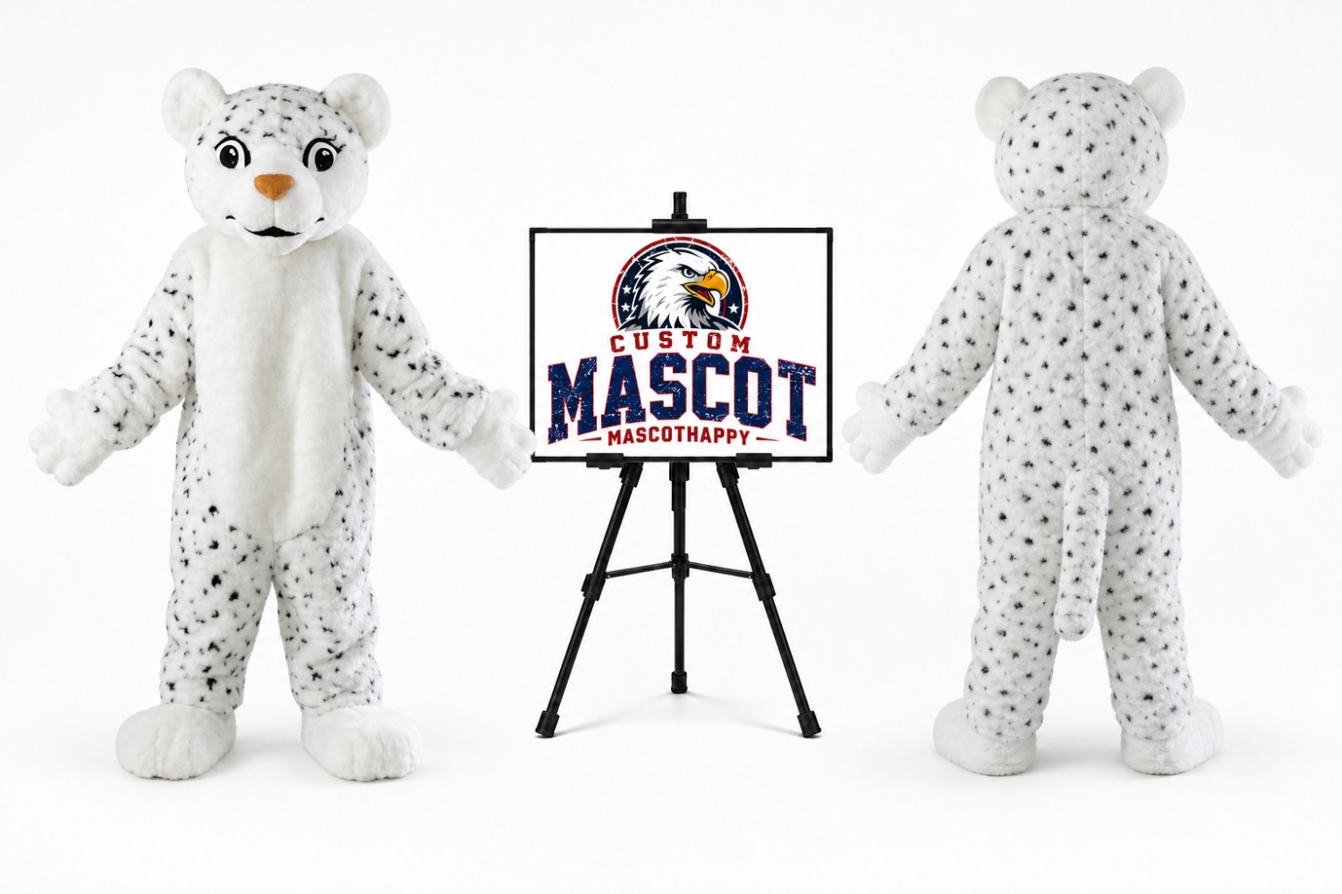 Snow Leopard Mascot Costume Snow Leopard Mascot Costume