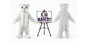 Snow Leopard Mascot Costume Snow Leopard Mascot Costume