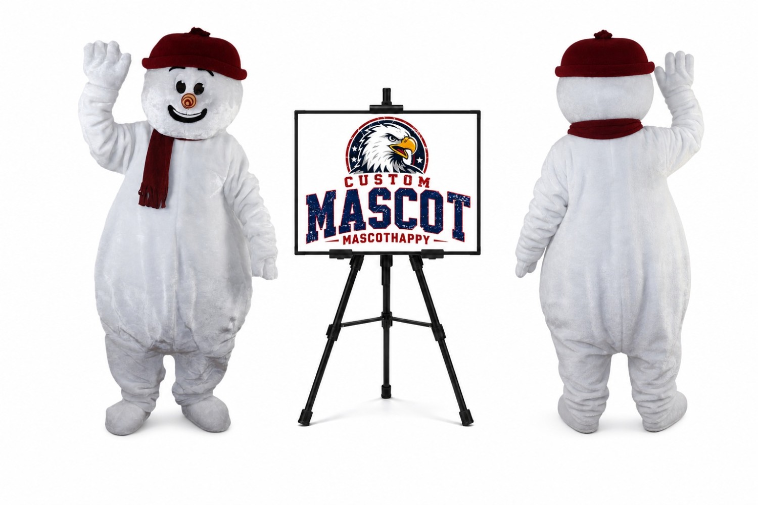 Snowman Mascot Costume for Christmas Events Snowman Mascot Costume for Christmas Events