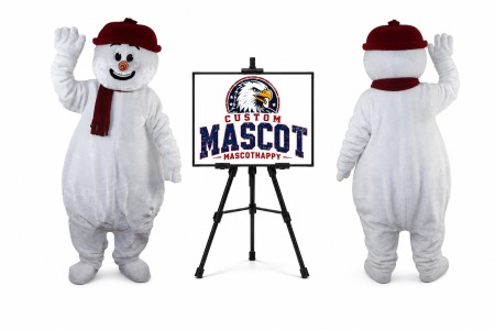 Snowman Mascot Costume for Christmas Events