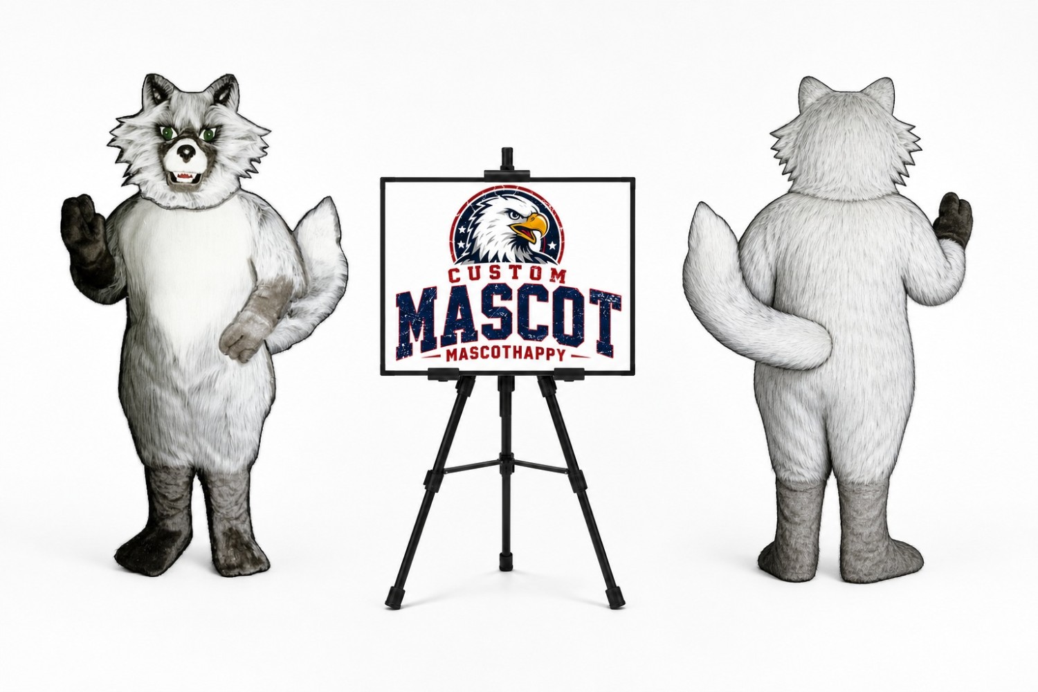 Wild Wolf Mascot Costume Wild Wolf Mascot Costume