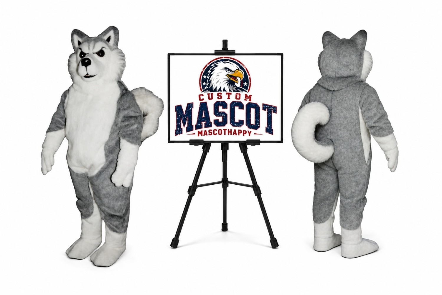 Willy Wolf Mascot Costume Willy Wolf Mascot Costume