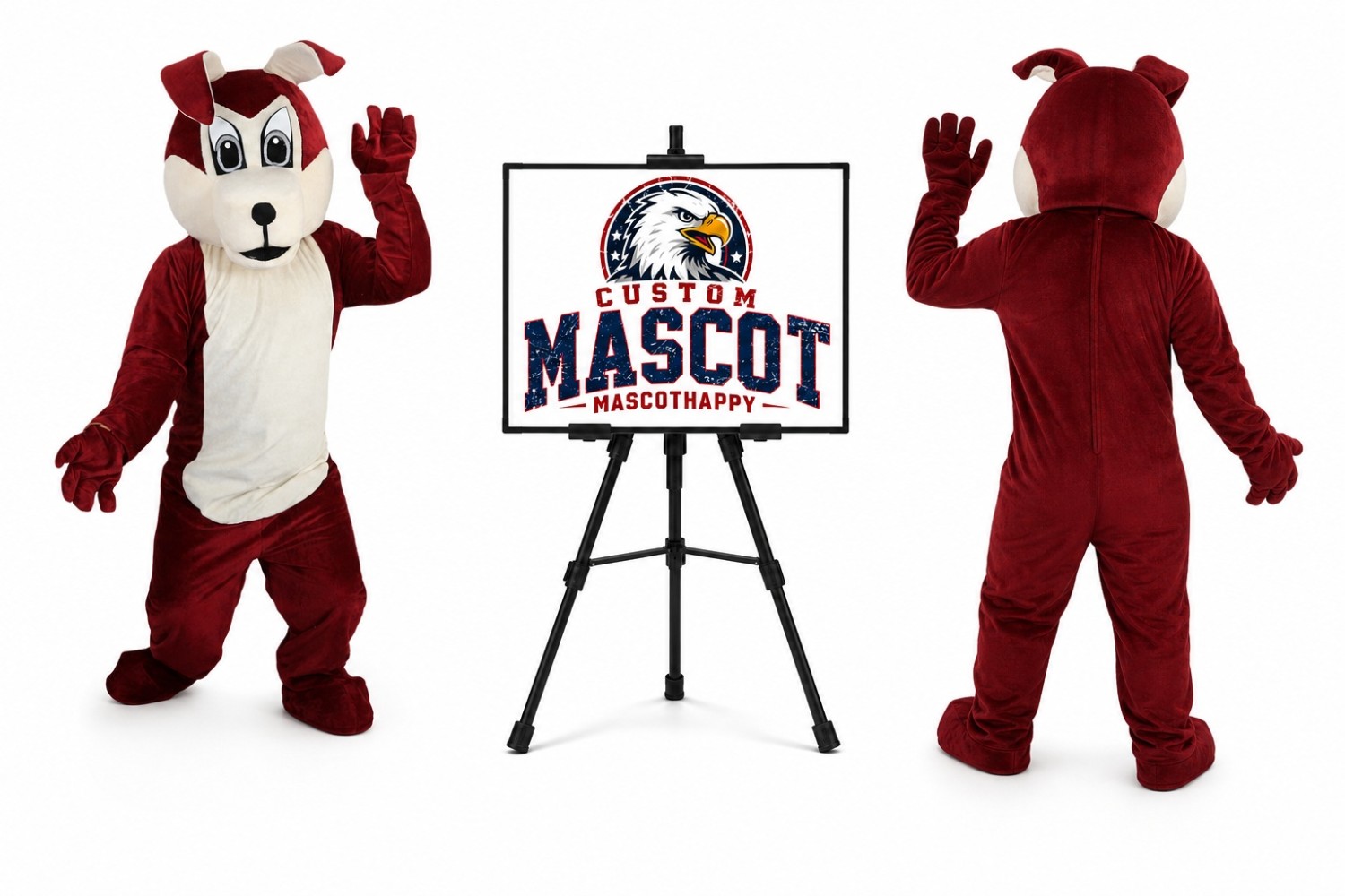 Wolf Dog Mascot Costume Wolf Dog Mascot Costume