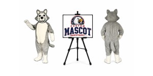 Wolf Dog Mascot Costume Wolf Dog Mascot Costume