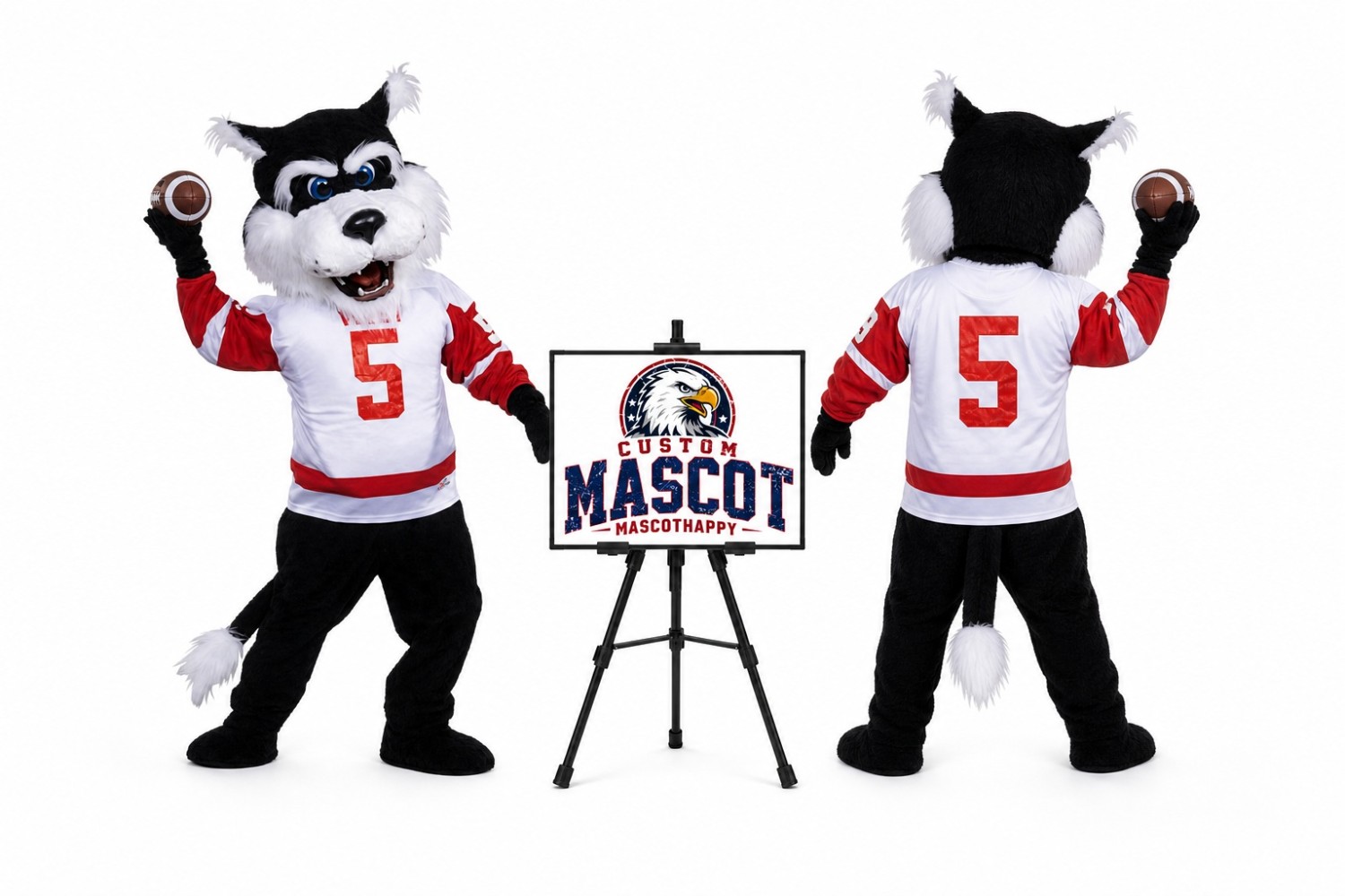 Wolf Mascot Costume Wolf Mascot Costume
