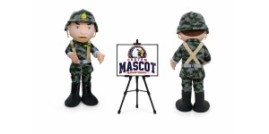 Military Cartoon Leader Mascot Costume Military Cartoon Leader Mascot Costume