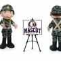 Military Cartoon Leader Mascot Costume