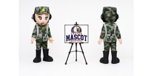 Military Cartoon Scout Soldier Mascot Costume Military Cartoon Scout Soldier Mascot Costume