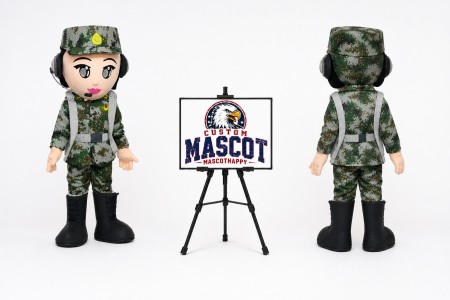 Military Cartoon Scout Soldier Mascot Costume