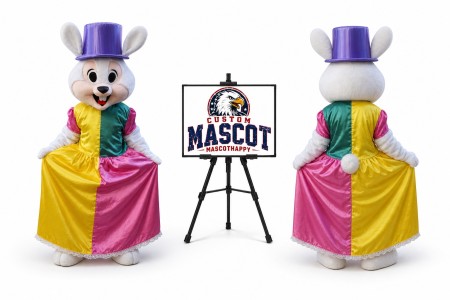 Mrs Easter Bunny Mascot Costume for Easter Events