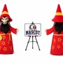 Mysterious Sorcerer Halloween Mascot Costume for Halloween Events