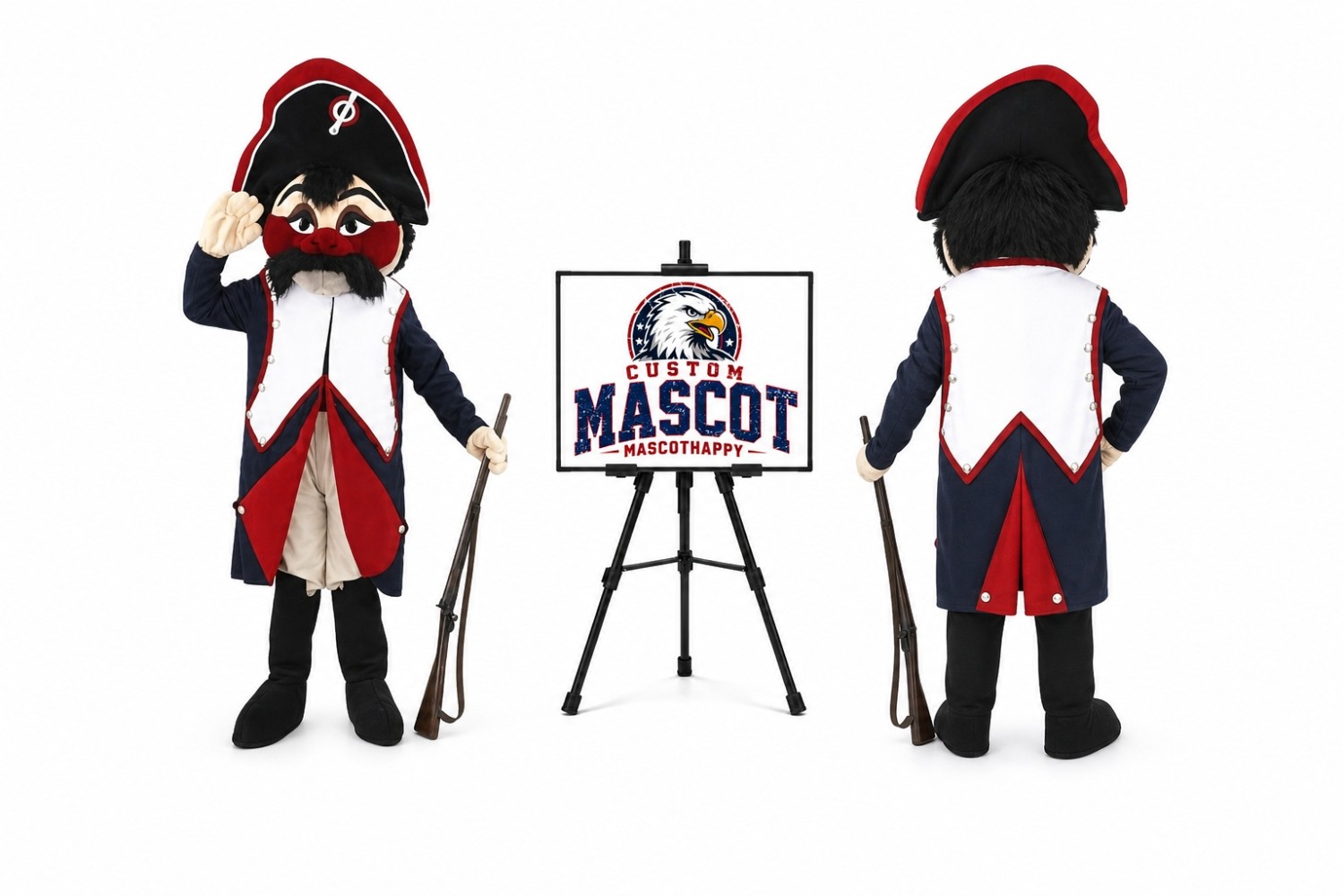 Napoleon Soldier Mascot Costume Napoleon Soldier Mascot Costume
