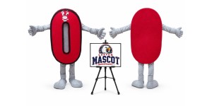 Number 0 Mascot Costume Number 0 Mascot Costume