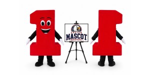 Number 1 Mascot Costume Number 1 Mascot Costume