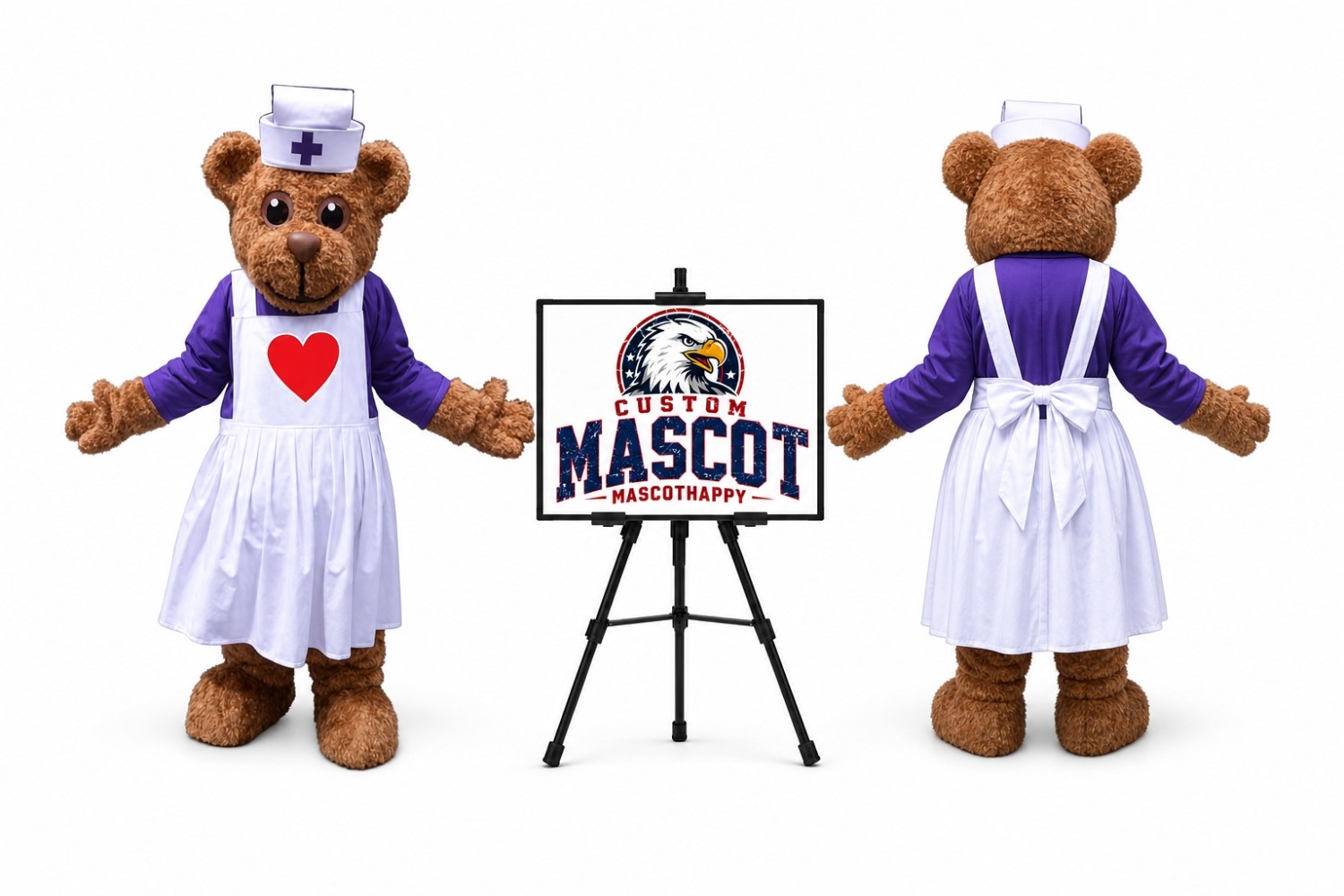 Nurse Bear Mascot Costume Nurse Bear Mascot Costume