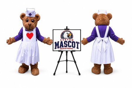 Nurse Bear Mascot Costume