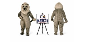 Old Lion Mascot Costume Old Lion Mascot Costume