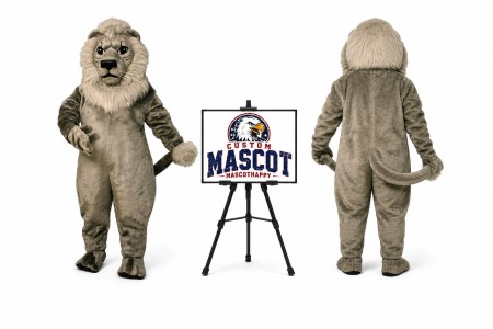 Old Lion Mascot Costume