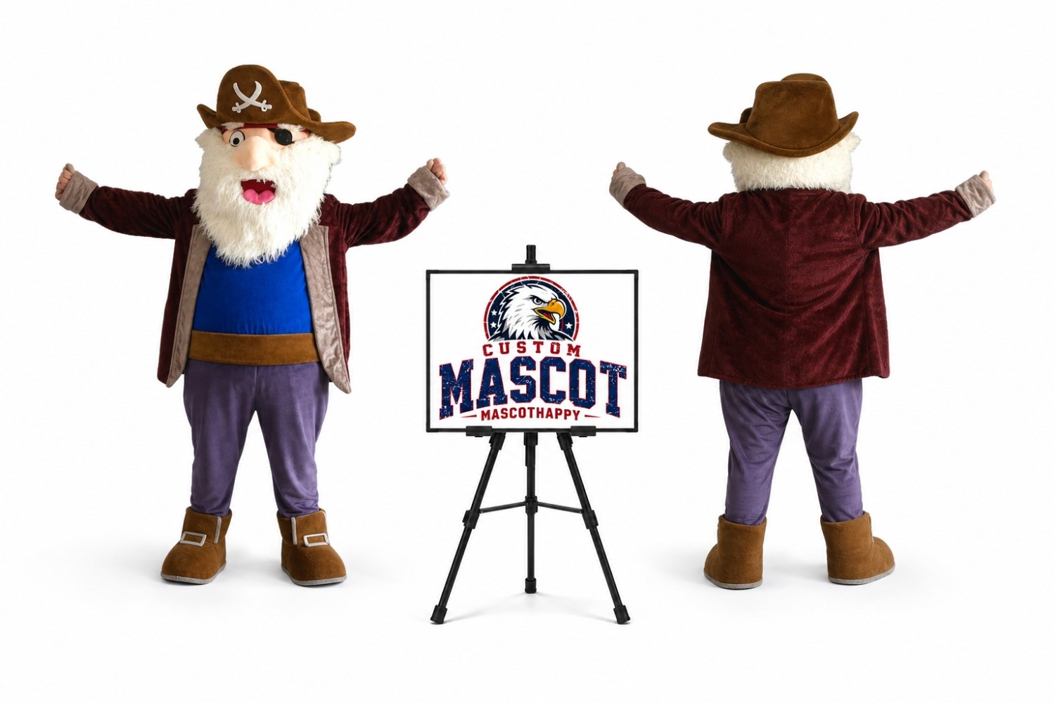 Old Pirate Halloween Mascot Costume for Halloween Events Old Pirate Halloween Mascot Costume for Halloween Events