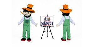 Hat Farmer Custom Mascot Costume Hat Farmer Custom Mascot Costume